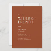 Autumn Boho Deko | Rust Wedding Brunch Einladung (Vorderseite)