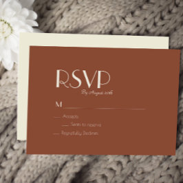 Autumn Boho Deko | Rust Wedding RSVP Card