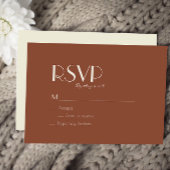 Autumn Boho Deko | Rust Wedding RSVP Card Karte