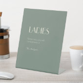 Autumn Boho Deko | Sage Green Ladys Badezimmer Sockelschild (In SItu)