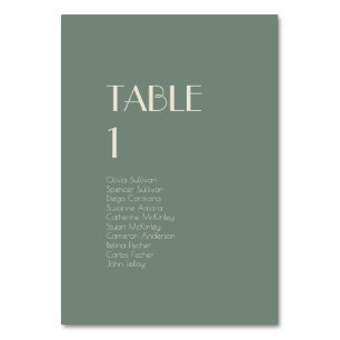 Autumn Boho Deko   Sage Green Tischnummer Gäste