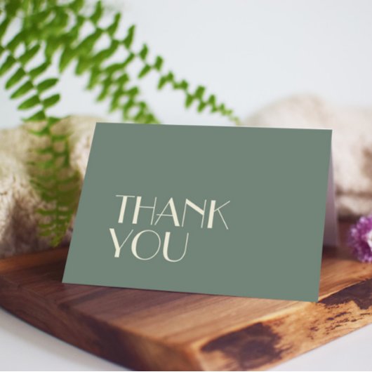 Autumn Boho Deko | Sage Green Wedding Dankeskarte