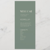 Autumn Boho Deko | Sage Green Wedding Program Programm (Vorderseite)
