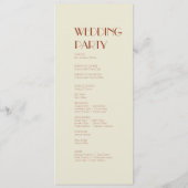 Autumn Boho Deko | Sage Green Wedding Program Programm (Rückseite)