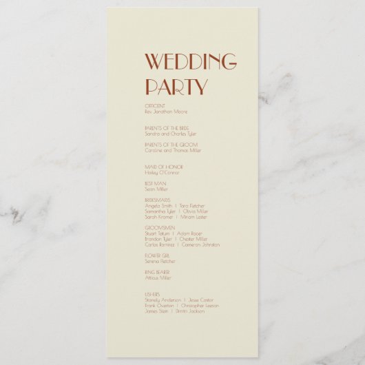 Autumn Boho Deko | Sage Green Wedding Program Programm (Rückseite)
