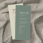 Autumn Boho Deko | Sage Green Wedding Program Programm