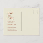 Autumn Boho Deko | Save the Date rosten Ankündigungspostkarte (Rückseite)