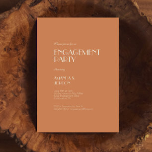 Autumn Boho Deko   Terracotta-Engagement Einladung