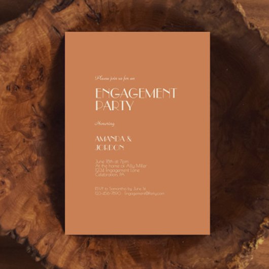 Autumn Boho Deko | Terracotta-Engagement Einladung