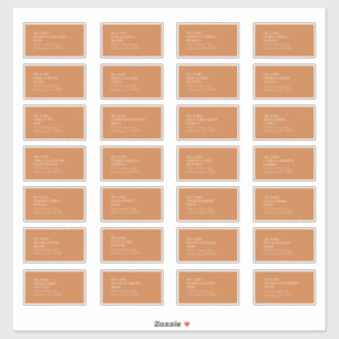 Autumn Boho Deko   Terracotta Guest Address Label