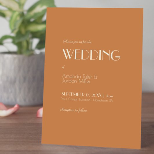 Autumn Boho Deko | Terracotta Wedding Einladung