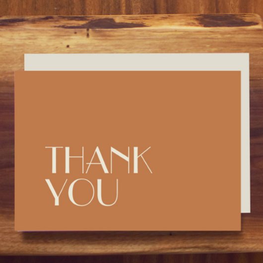 Autumn Boho Deko | Terracotta Wedding Flat Dankeskarte