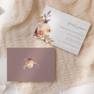 Autumn Boho Floral Brautparty Einladung