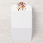 Autumn Boho Floral Wedding | weiß All In One Einladung (Außenbereich)