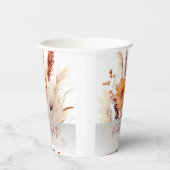 Autumn Boho Floral Wedding | weiß Pappbecher (Rechts)