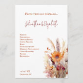 Autumn Boho Floral Wedding | weiß Programm (Vorderseite)