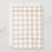 Autumn Boho Gingham Pumpkin Baby Shower Einladung (Rückseite)