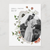 Autumn Boho Hochzeit im Herbst Save the Date Postc Postkarte (Vorderseite)