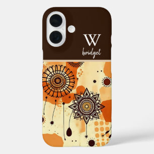 Autumn Boho Mandala Warm Earthy Floral iPhone 16 Hülle