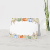 Autumn Boho Pampas Grass Thank You Card | Fall Dankeskarte (Rückseite)