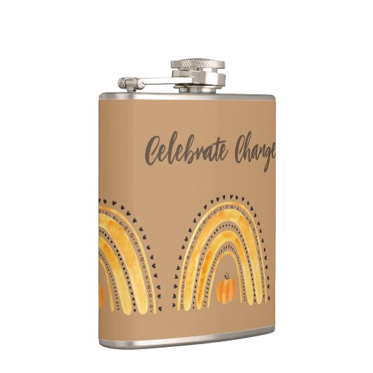 Autumn Boho Rainbow Flask Flachmann (Rechts)