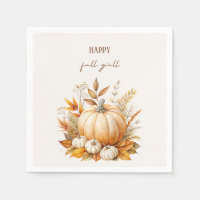 Autumn Boho Watercolor Pumpkin Happy Fall Y'all