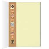 Autumn Border Brown Blue Blank Art Card (Innen (Rechts))