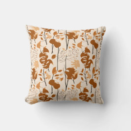 Autumn Botanical Leaves Minimalist  Kissen
