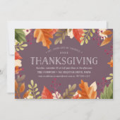 Autumn Bounty | Erntedank Abendessen Einladung (Vorderseite)