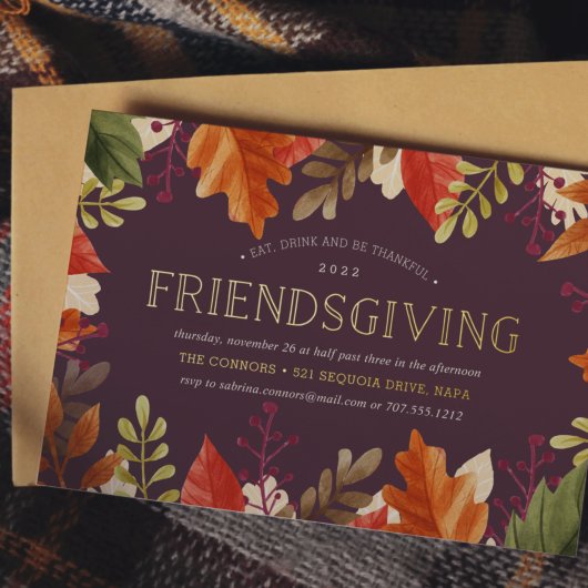 Autumn Bounty | Erntedank Friendsgiving Dinner Folieneinladung