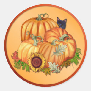Autumn Bounty Runder Aufkleber