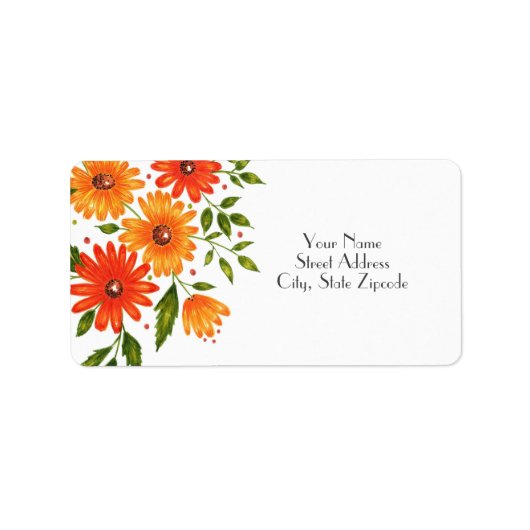 Autumn Bouquet Adressaufkleber (Vorne)