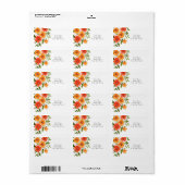 Autumn Bouquet Adressaufkleber (Vorne)