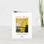 Autumn Bouquet Card Dankeskarte (Rückseite)