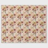 Autumn Bouquet Muster Wrapping Paper Roll Geschenkpapier (Flach)