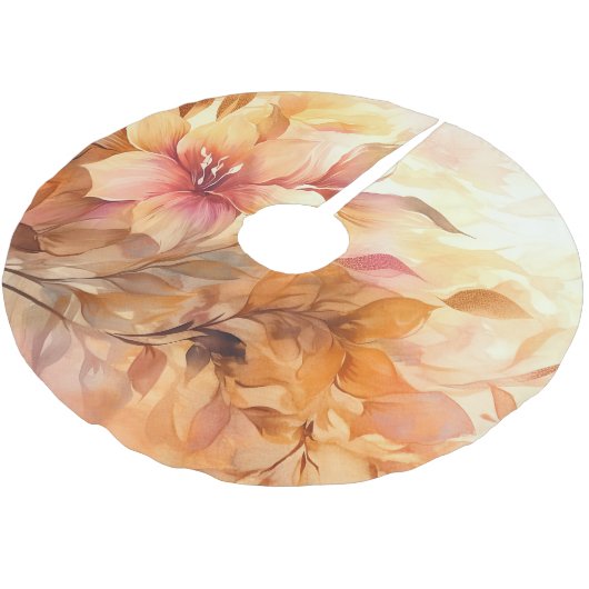 Autumn Bouquet Polyester Weihnachtsbaumdecke (Schrägansicht)