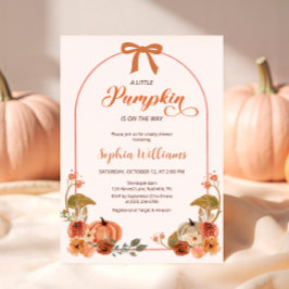 Autumn Bow Little Pumpkin Baby Shower Einladung