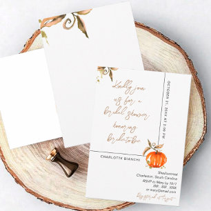 Autumn Brautparty Watercolor Pumpkin Einladung