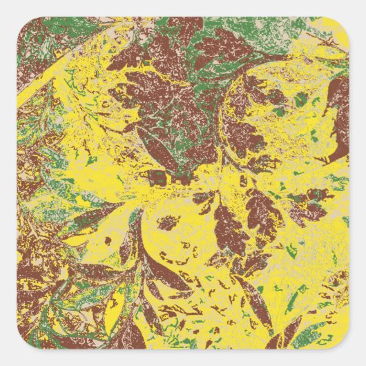 Autumn Breeze Quadratischer Aufkleber (Vorderseite)
