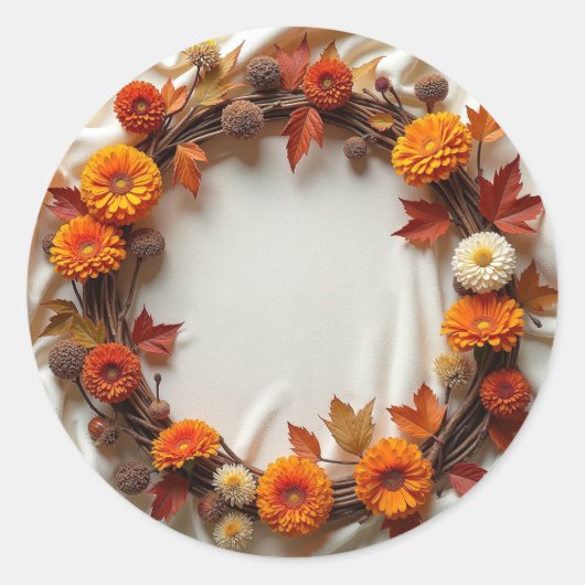 Autumn Bridal Wreath Aufkleber (Vorderseite)