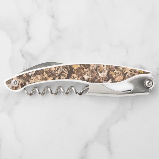 Autumn Brown Blätter Kellnermesser (Rückseite)