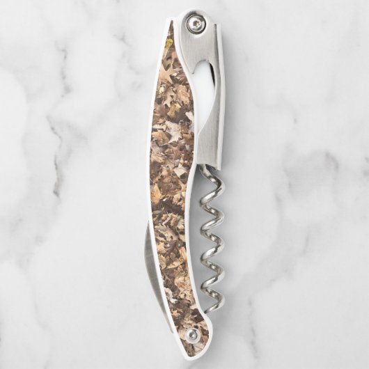 Autumn Brown Blätter Kellnermesser (Rückseite)