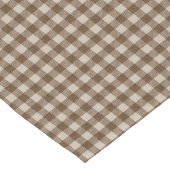 Autumn Brown Gingham Karo Beautiful Großer Tischläufer (Ecke)