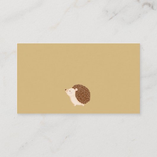 Autumn Brown Igel Baby Showbucher anfordern Begleitkarte (Rückseite)