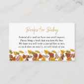 Autumn Brown Igel Baby Showbucher anfordern Begleitkarte (Vorderseite)