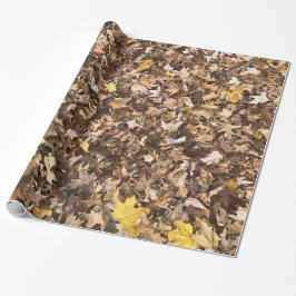 Autumn Brown Leaves Collection Geschenkpapier