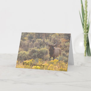 Autumn Bull Elk With Sympathy Custom Card Karte