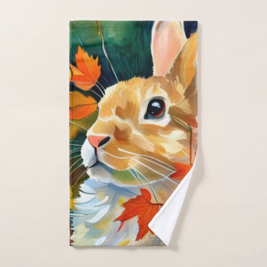 Autumn Bunny Badhandtuch Set (Handtuch)