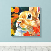 Autumn Bunny Leinwanddruck (Insitu (Holzboden))