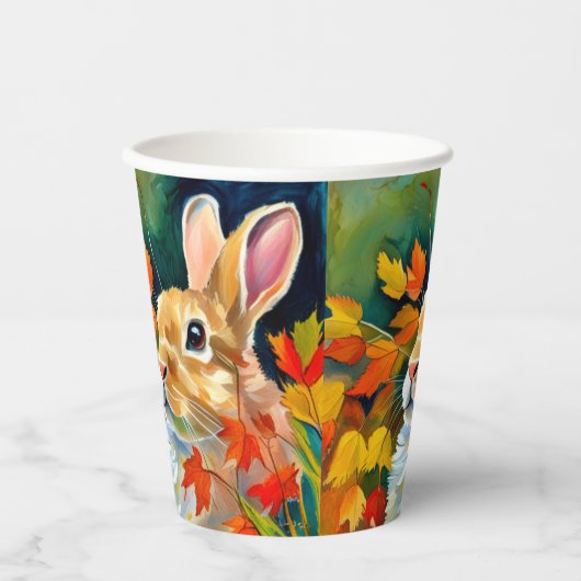 Autumn Bunny Pappbecher (Vorderseite)